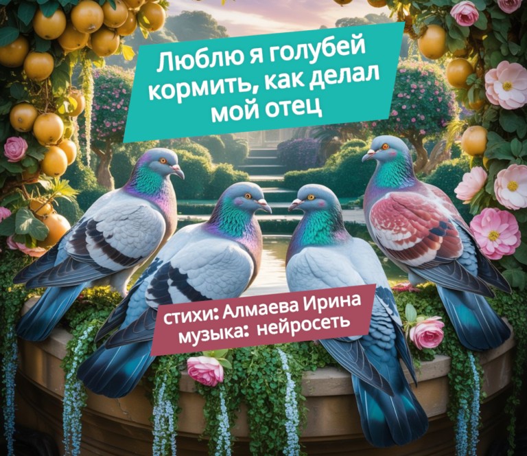 Люблю я голубей кормить, как делал мой отец